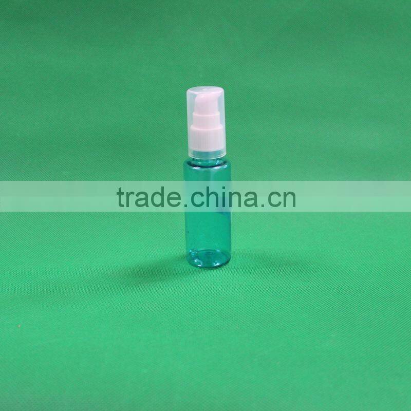 50MLplastic empty clear transparent PET bottle/jar with spray pump for cosmetic