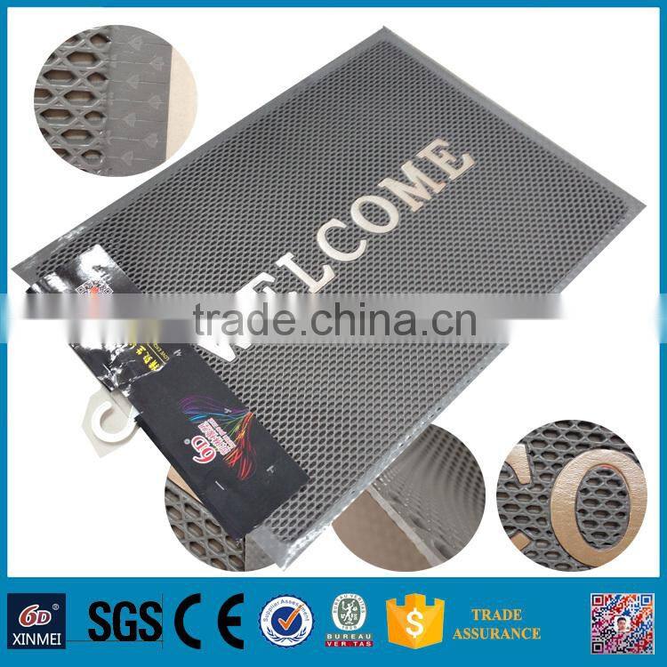 WELCOME word Waterproof pvc Anti-slip carpet rug