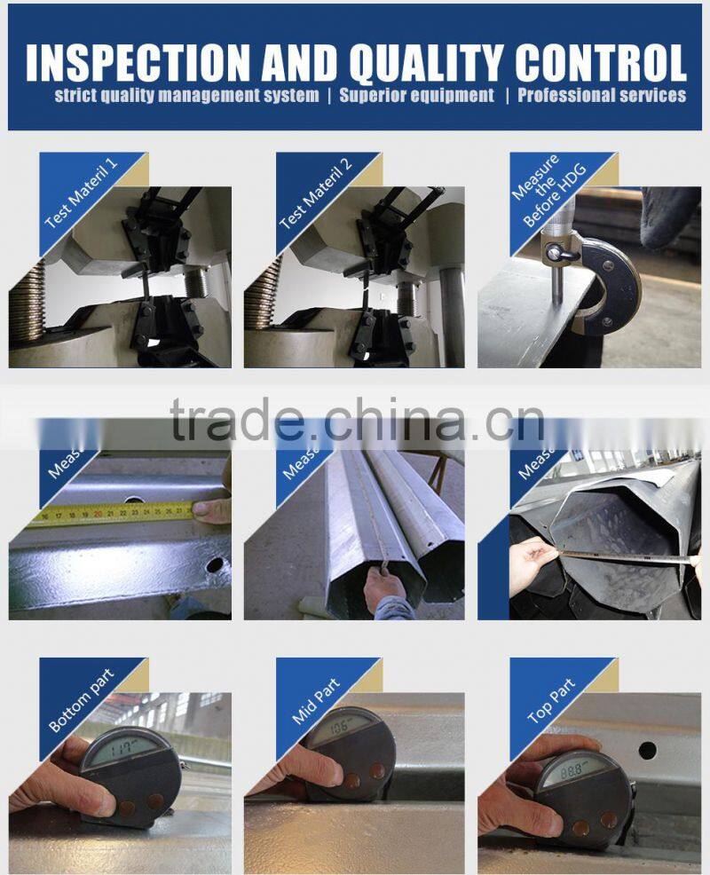 powder coating street light pole with base plate