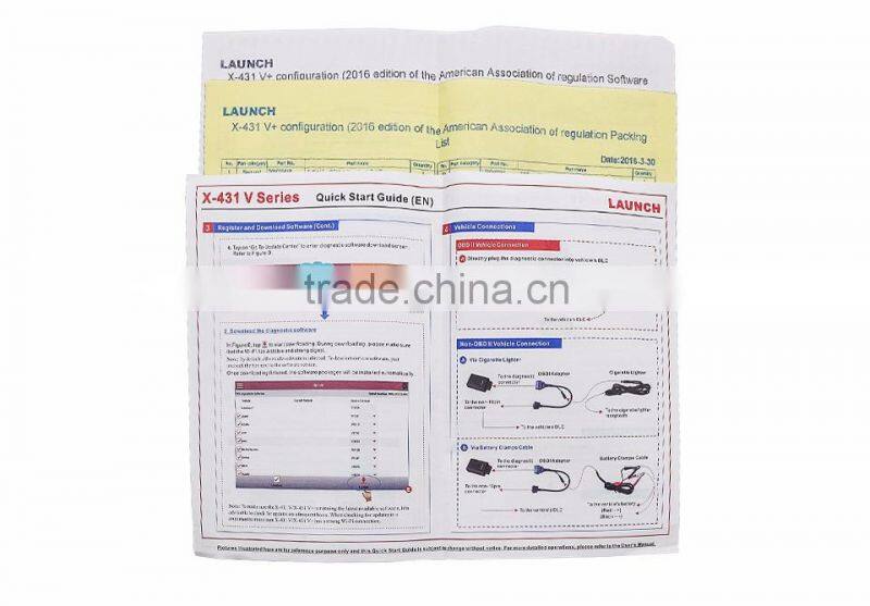 2016New style 100% new Launch X431 V+ pro 3 with 10" touch screen car diagnostic tool best Original diagnostic multi car scanner