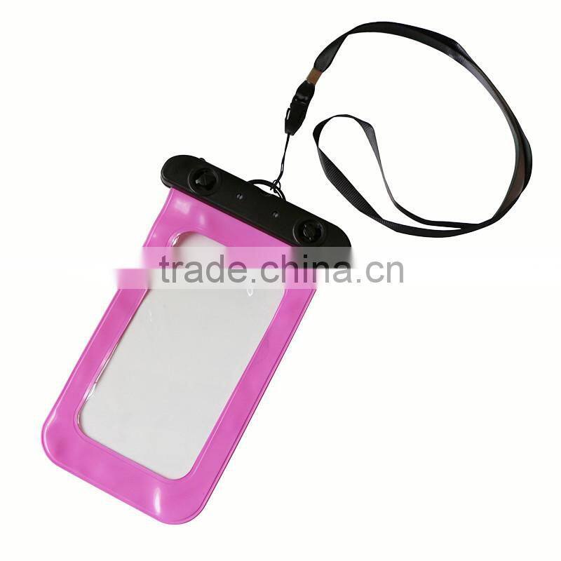 Touch screen clear PVC cell phone waterproof bag