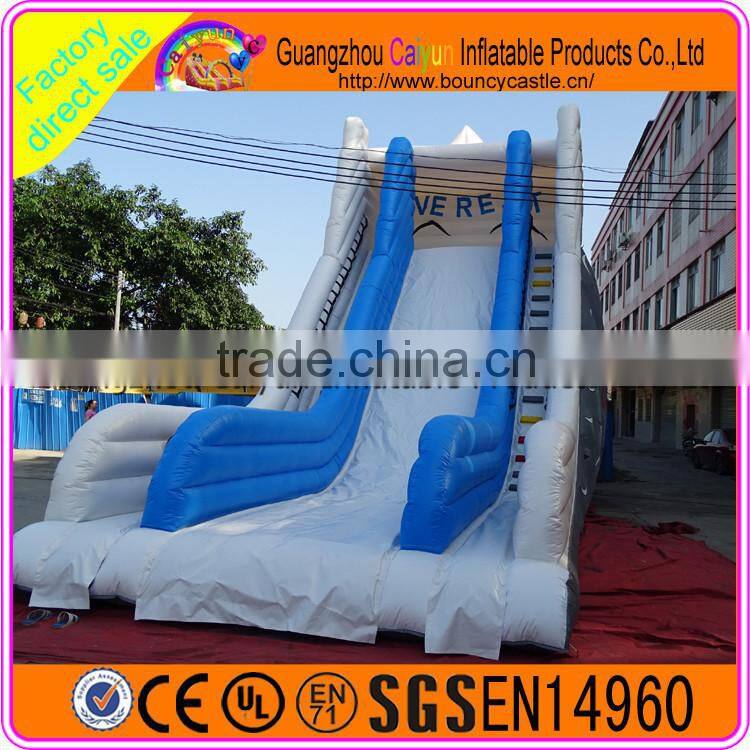Giant inflatable plastic dry slide for amusement park