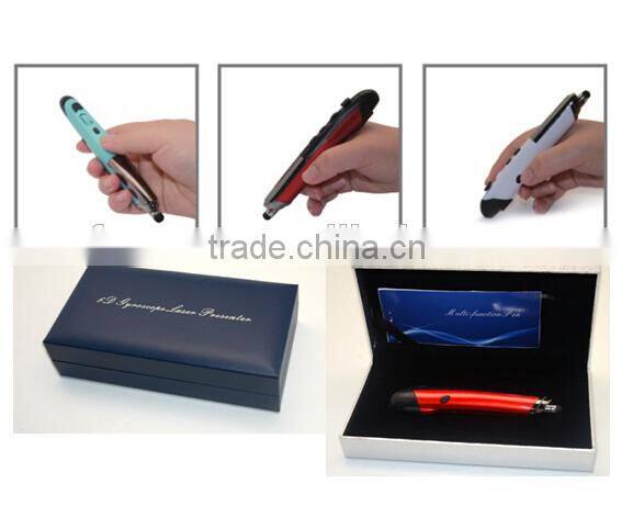 Innovative Multi-function Pen Shaped Wireless Mouse With Laser Presenter and Stylus Touch Pen