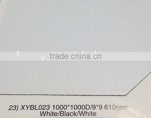 610g PVC flex banner hot laminated & coated white/black/white material
