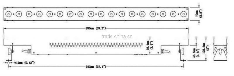 180w four in one indoor led bar light 18x10w disco light