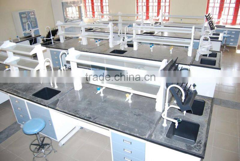 Medical laboratory side wall bench