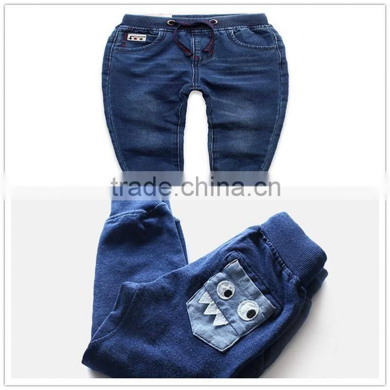 300gsm Cotton indigo knitting stretch recycled denim fabric