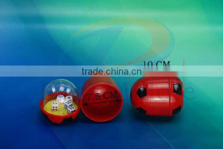 bar entainment dice cup cute disign /plastic football design dice cup with lid