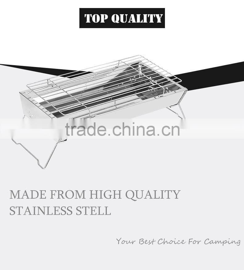 High quality Stainless Steel Portable Foldable Charcoal bbq grill