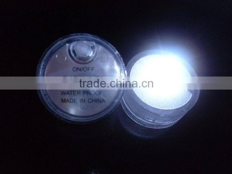 LED Battery waterproof stickable shower light Round Shape Waterproof micro led flashing candle Light