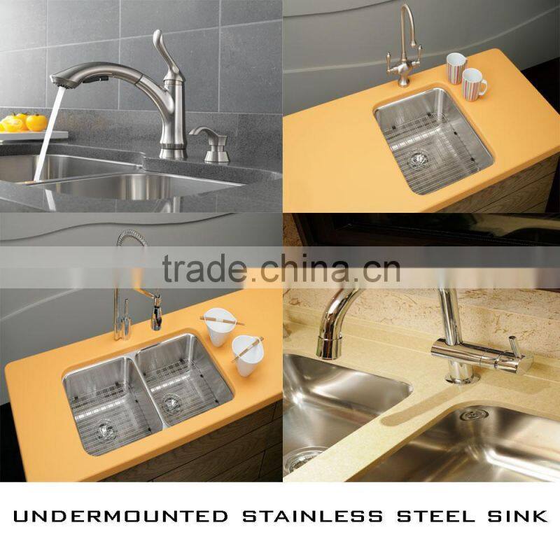 Double Bowls Sink With Drainer For Small Kitchen Designs