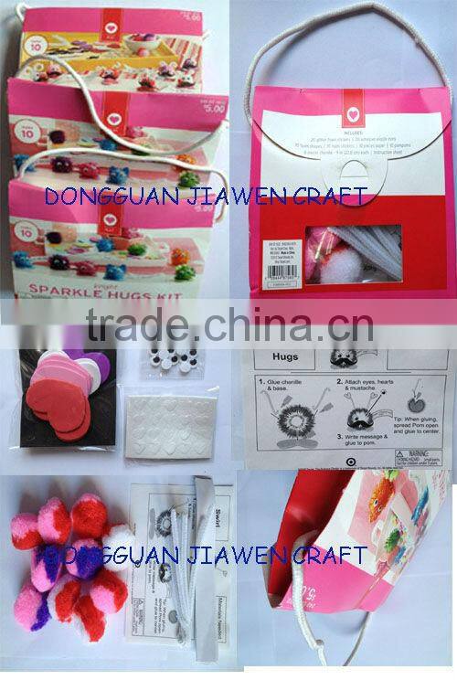 Hot Sale Plush Animal DIY glitter pompom wuppies