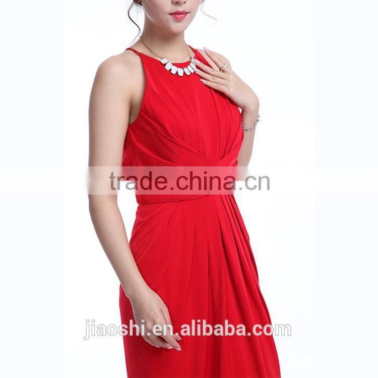 2016 wholesale women maxi dresses fashion summer cotton long red dresses