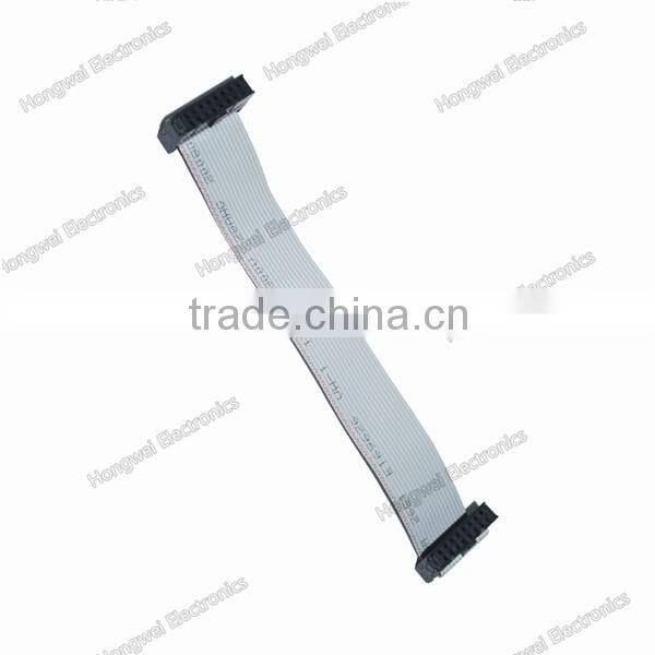 2*8pin 2.54mm IDC female connector with UL2651 28AWG 1.27mm pitch 16P flat ribbon cable assembly