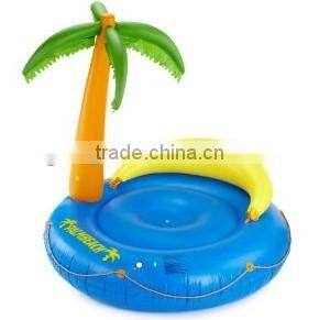 inflatable island raft lounge with canopy