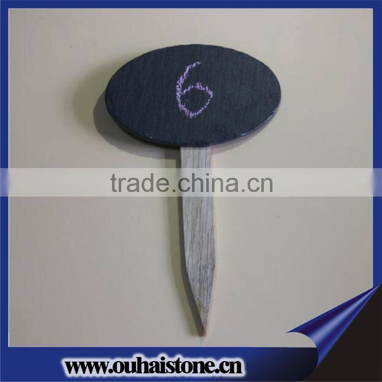 Hot-sale heart shape natural slate plant labels and tags