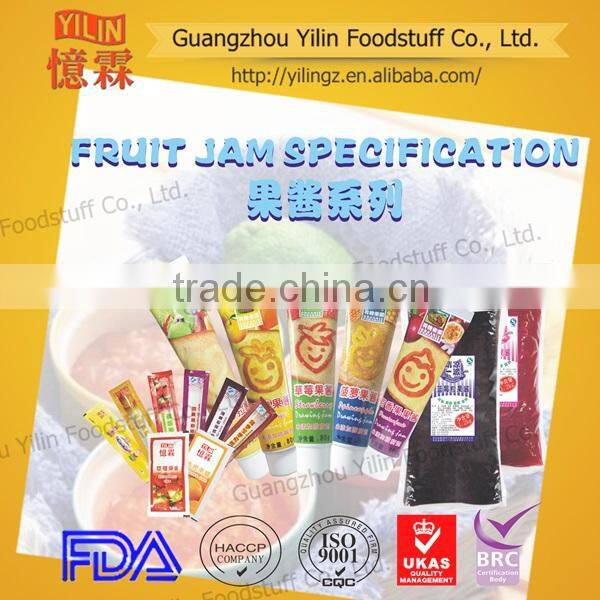 2015 popular promotional jam oem bulk strawberry jam 18g