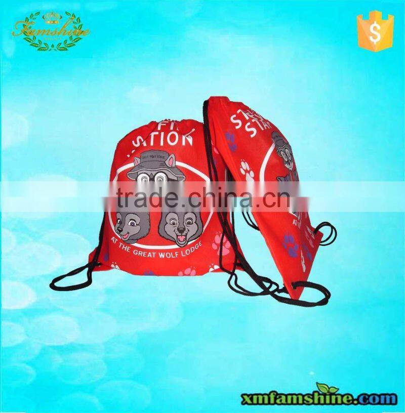 customized polyester drawstring shopping bag