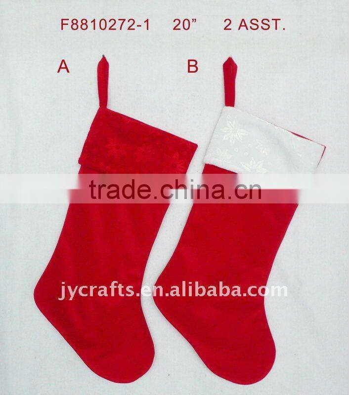 elegant velvet Christmas stocking
