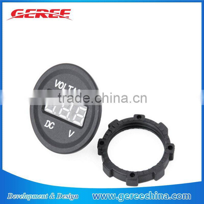 DC 12V Red LED Digital Voltmeter Waterproof for Boat Marine Vehicle Motorcycle Truck ATV UTV Car Camper Caravan