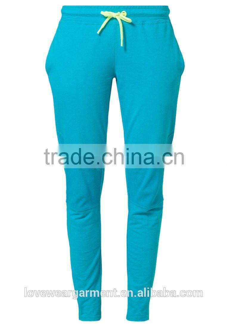 Women loss weight training sweat pants with bottom open zip for wholesale