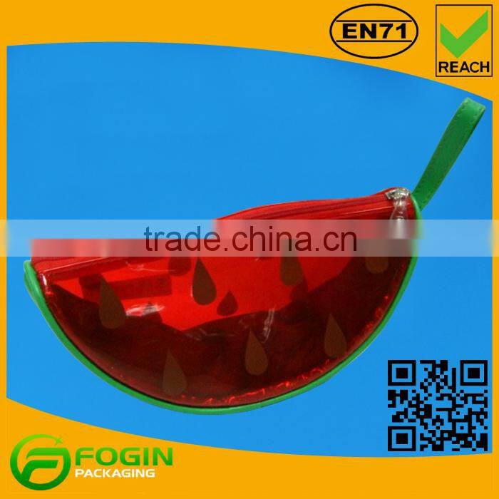 red color waterproof pvc bag with zipper