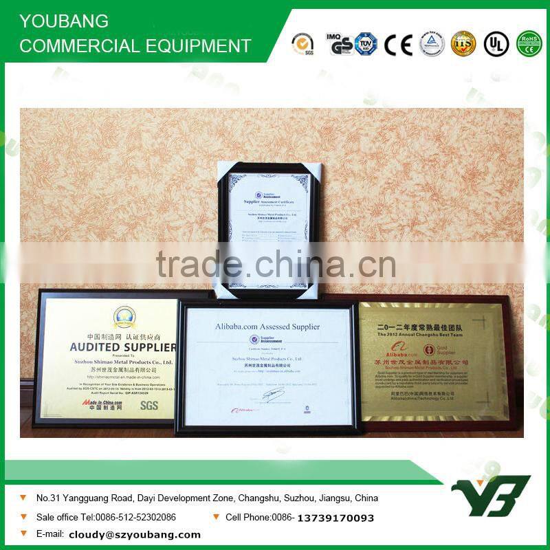 2015 hot sell NSF 150KGS 72x24 inch 5 layer chrome hospital heavy duty wire shelf with wheels (YB-WS019)