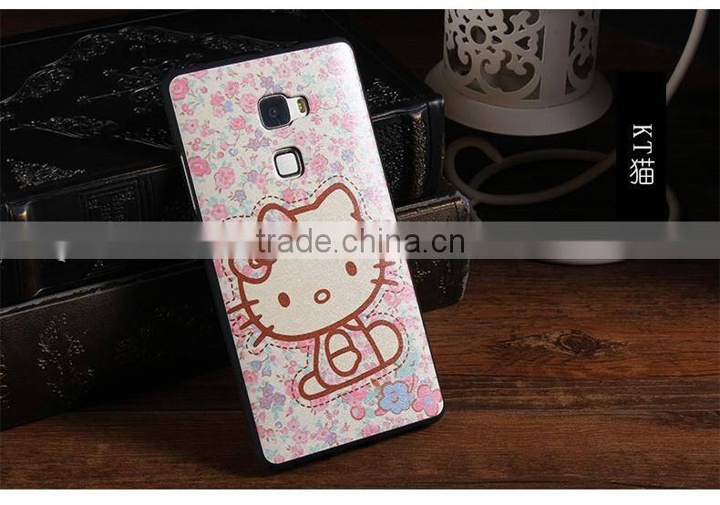 Colored drawing Flower Flag Catoon Soft TPU Silk Skin case for Huawei Mate S/Mate 8/Mate 7/Honor 7