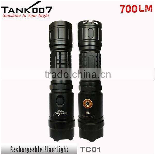 Rechargeable Led Outdoor Lamp R5 Flashlight Torch Manufacturer TC01