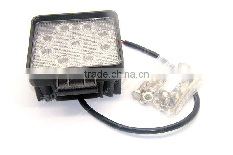 Square Cube 27W LED Work Light 60 / 30 degree UTE Car Offroad light