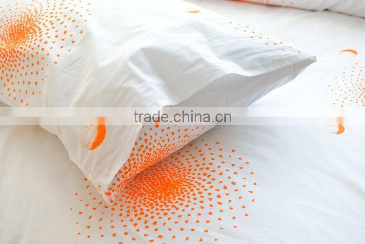 4PCS King Size 100% Cotton Printed Bed Sheet Bedding Set