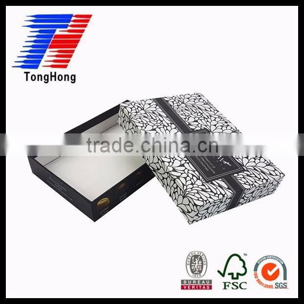 black and white printing matt lamination chocolate packaging gift box for christmas made in china
