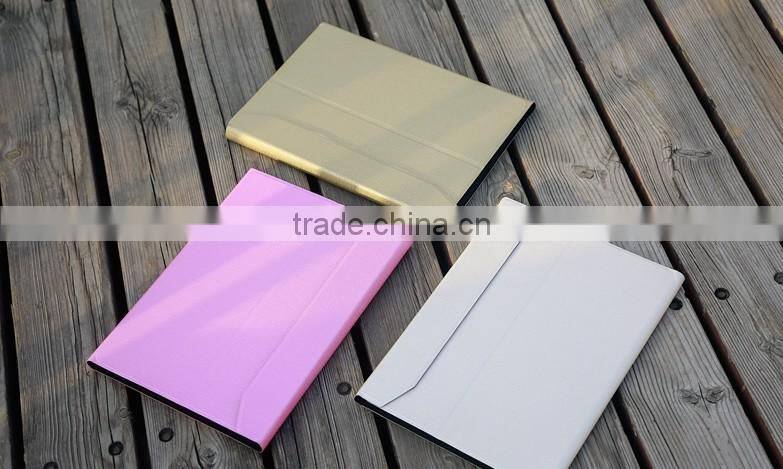 fashion style 2-in-1 Aluminum Metal Bluetooth Keyboard+Leather Case For Apple iPad Pro 12.9"
