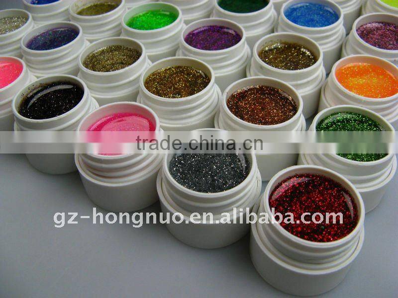 30 Color Glitter Nail Art UV Gel Set-HN725