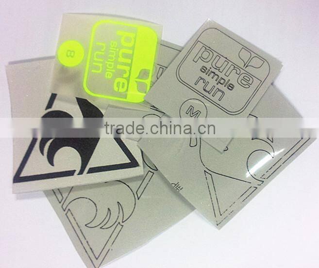 custom sport iron on sticker printing, heat transfer label spandex sportwear
