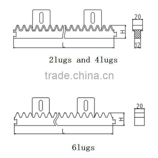 heavy duty nylon gear rack