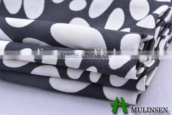 Mulinsen textile 50D*50D print twist cheap stretch polyest satin fabric
