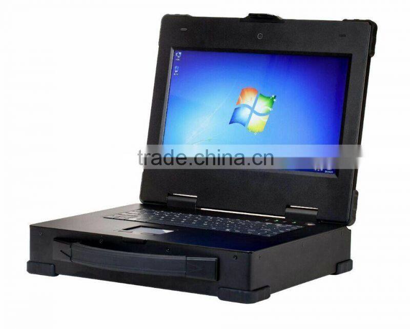 14"i5 CPU 4G RAM SSD120G 2PCI slot 2LAN 4USB 1DVI 1COM rugged laptop computer pc