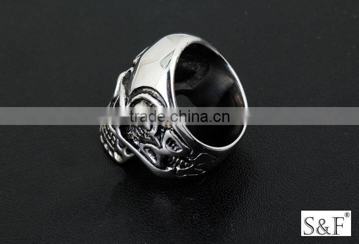 146032 Unisex 2014 fashion jewelry tstainless steel skull rings