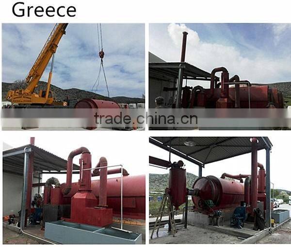 Continuous system scrap rubber oil extraction pyrolysis machines