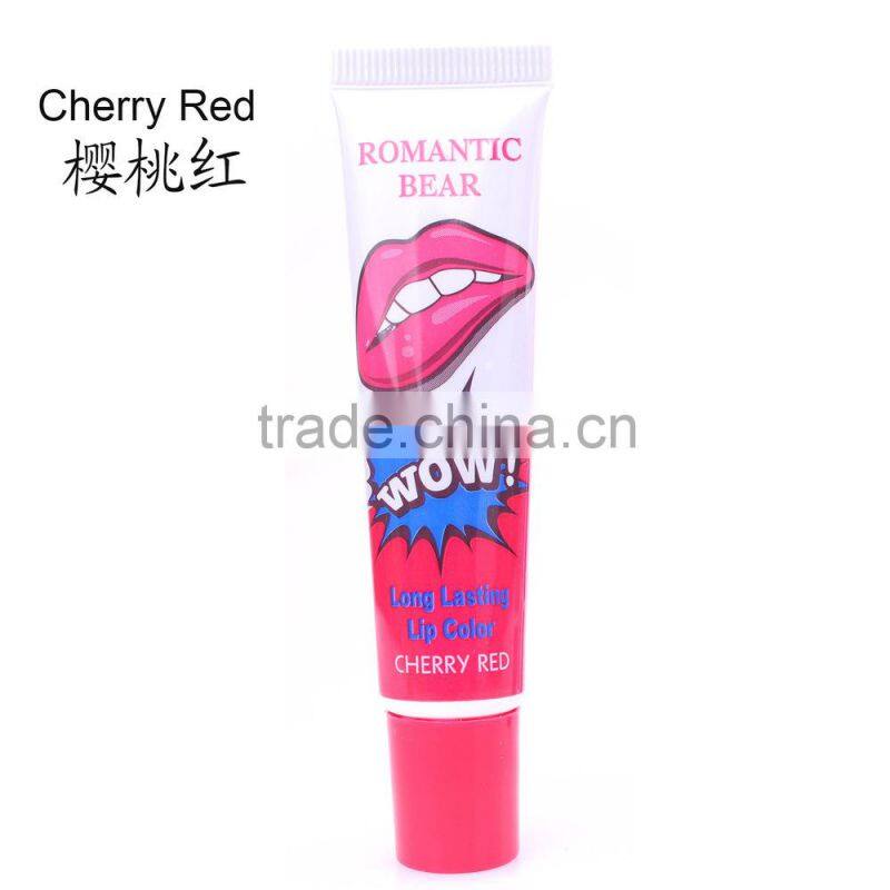 The Newest Romantic Bear long lasting 6 lip colors lipgloss peel off liquid matte lipstick