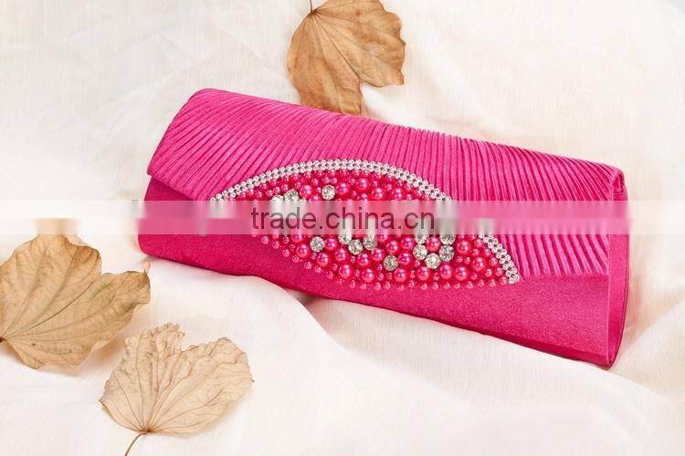 beautiful ladies satin handmade beaded handbag