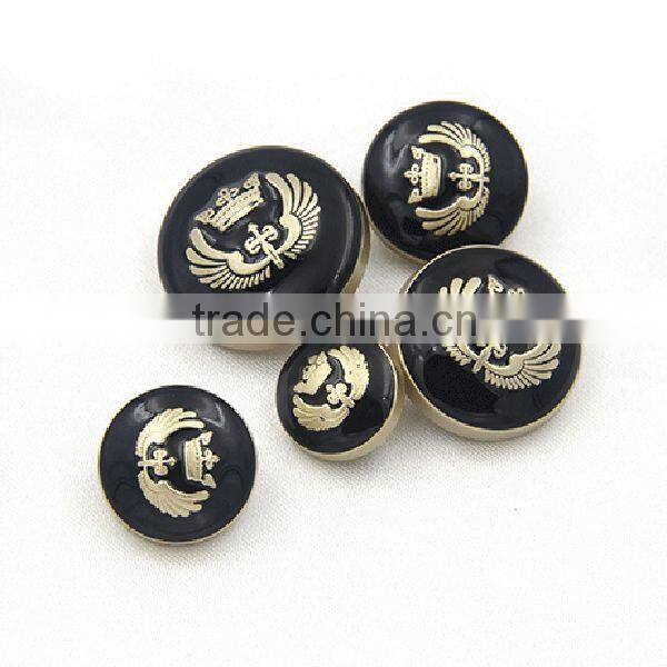 Overcoat button metal black button