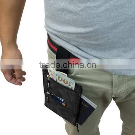 RFID Blocker Hidden Travel Belt Wallet Passport Bag