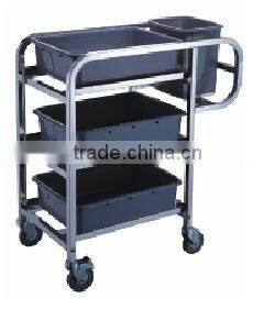 two layer Stainless Steel Mobile Beer Cart(beverage cart)