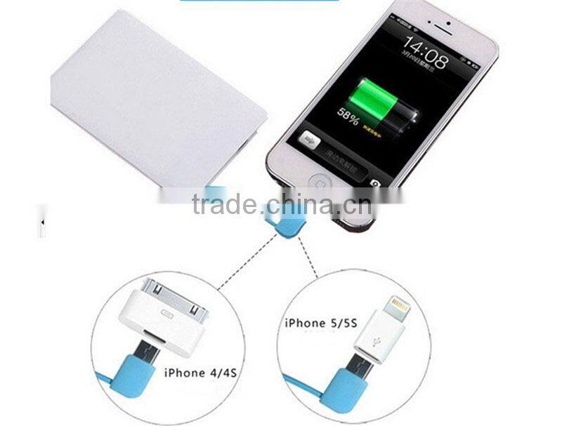 Cheap portable 2500mah lithium polymer battery power bank super slim credit card power bank