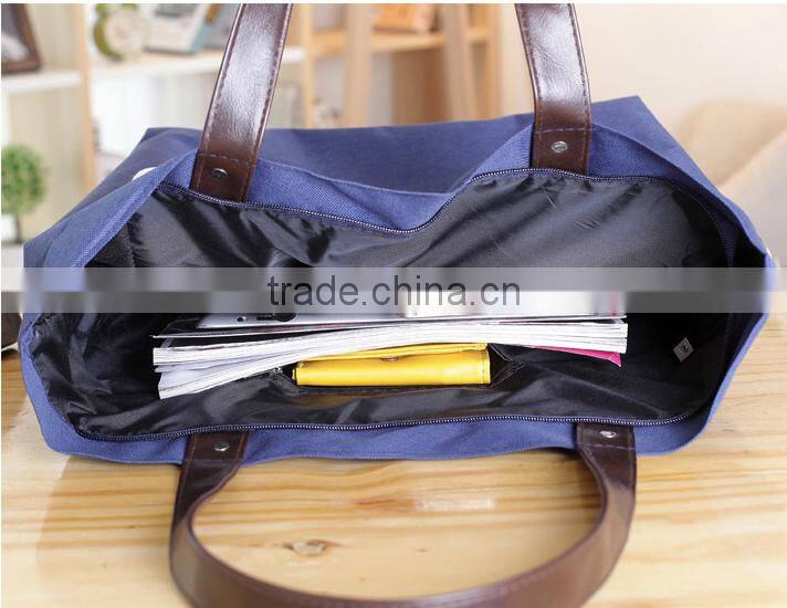 Beautiful printed cotton canvas tote bag, OEM production canvas tote bag