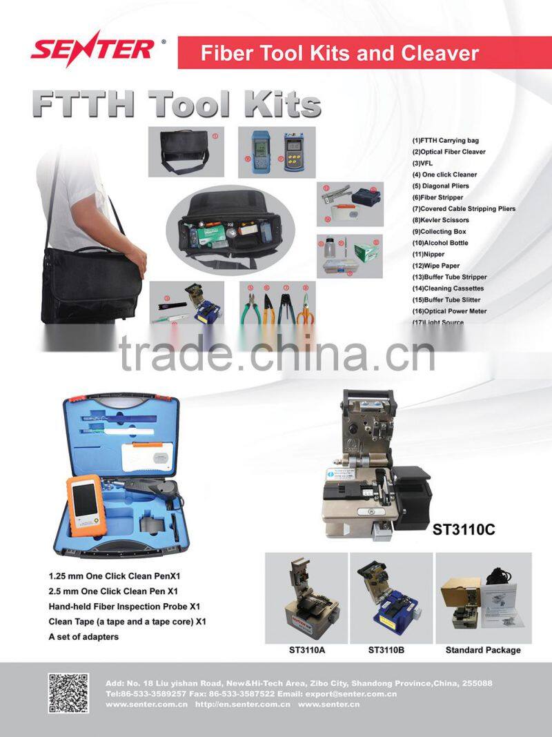 fiber optic cleaning tool kit include fiber clean pen fiber clean cassette