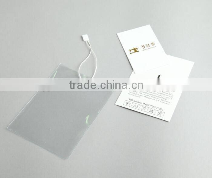 Wholesale New Plastic Paper Hangtag with String for Shirts,Clothing