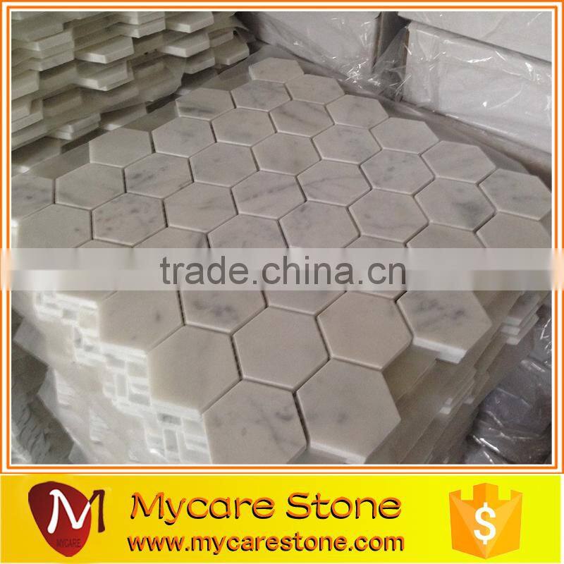 natural Beige marble mosaic tile polished surface